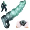 Reusable Condom Wolf Knot Dildo Sleeve Sex Toys for Men Dick Enlargement Delay Ejaculation Hollow Penis Sheath Adult Toys