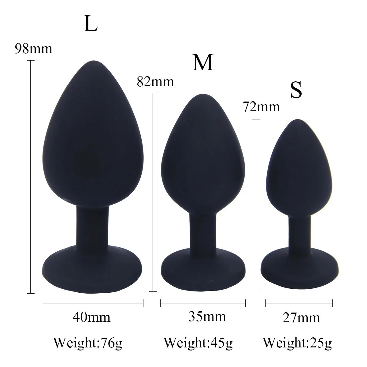 Sex Toys Stainless Steel With Jewel Anal Dilator Multi Size Anal Plug