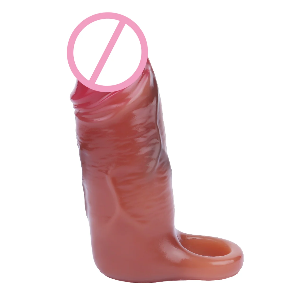 5.2-in Platinum Liquid Silicone Dildo Sheath Larger Stronger More Comfortable a Different Feeling Sex Toy for Man Woman
