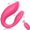 Gelance U Shape Wireless Remote Control Couples Anal Plug Vagina Panty Wearable Vibrating g Spot Vibrator Sex Toy for Woman