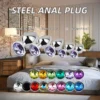 Mini Silver G-Spot Massager for Adults Stainless Steel & Glass Lesbians Butt Plug Adult Flirting Masturbation Sex Toys