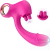 Jade Rabbit Dual-Tongue Clitoral G-Spot Vibrator Female Teasing Masturbator