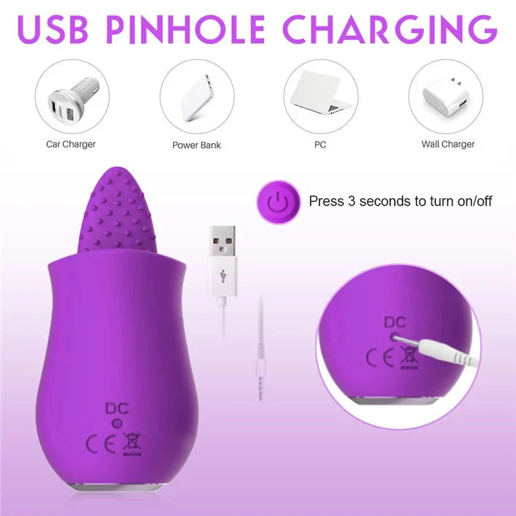 10 Frequency Clitoris Stimulator Vibrating Cunnilingus Massager Tongue Licking Vibrator Oral Sex Toys