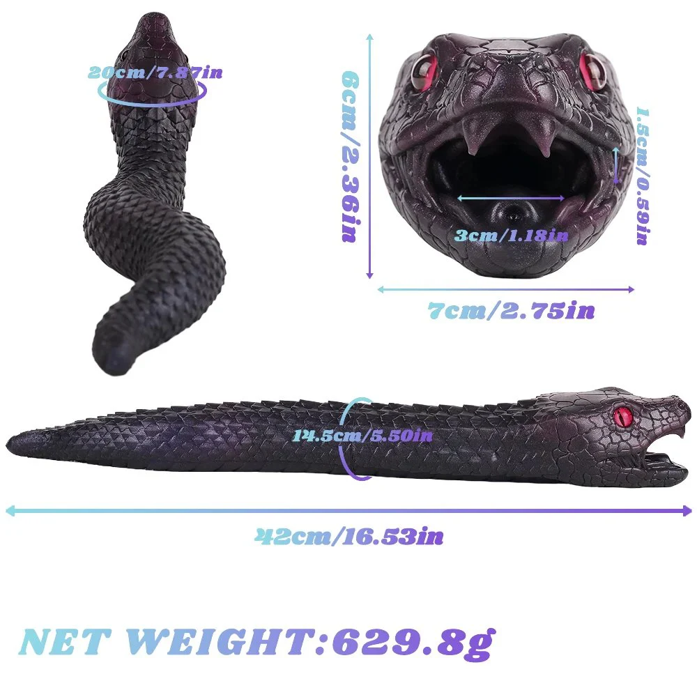 Violet Shade Serpentress Style Men Masturbator with Animal Design Liquid Silicone Masturbator for Male Sex Game