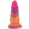 6 Inch Small Anal Plug Multi-Color Sex Toy Luminous Butt Stimulation with Strong Suction Cup for Women
