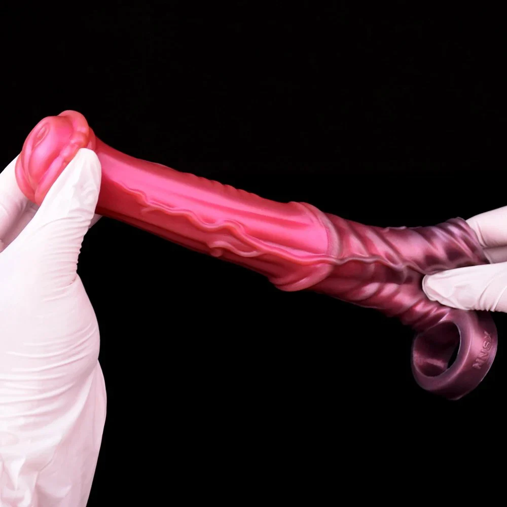 Silicone Horse Penis Extender Sleeve Delay Ejaculation Cock Ring Glan Cover Enlargement Adult Sex Product for Men