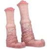 Skin Color Horse Penis Sleeve Hollow Horse Dildo Thick Condom Reusable Condom Cock Ring Sleeve Sex Enhancer for Men