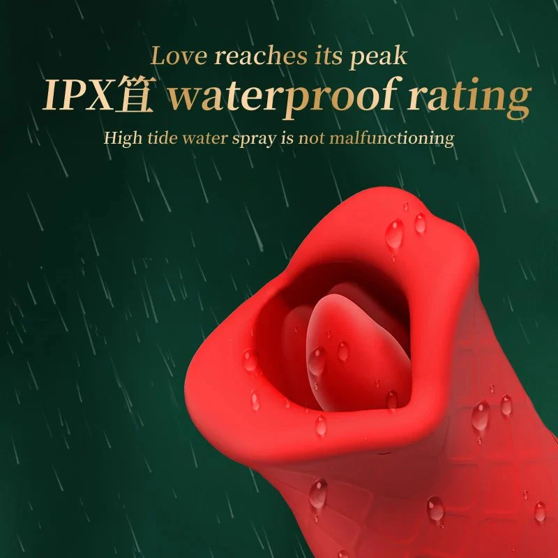 10-Speed Silicone Vibrator with 10 Modes Bite Mouth Licking Tongue Female Clit Nipple G-Spot Anal Stimulator
