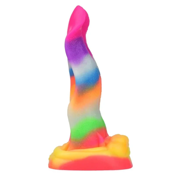 Colorful Thick Wolf Tongue Anal Plug Sex Toys Suction Cup Anal Expand and Dildo Stimulator Masturbation Sex Toy for Adult