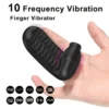 Mini Magic Finger Vibrator for Women 10-Speed USB-Powered G Spot Clit Massager Rose Dildo Adult Sex Toys