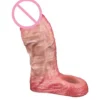 5.5inch Soft Realistic Liquid Silicone Elastic Realistic Dildo Sleeve Penis Sleeve Cock Sleeves Male Sex Product with Penis Ring