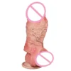 Soft Silicone Penis Enlargement Sleeve Realistic Dildo Simulation Sex Male Penis Enlargement Couple Sex Toy