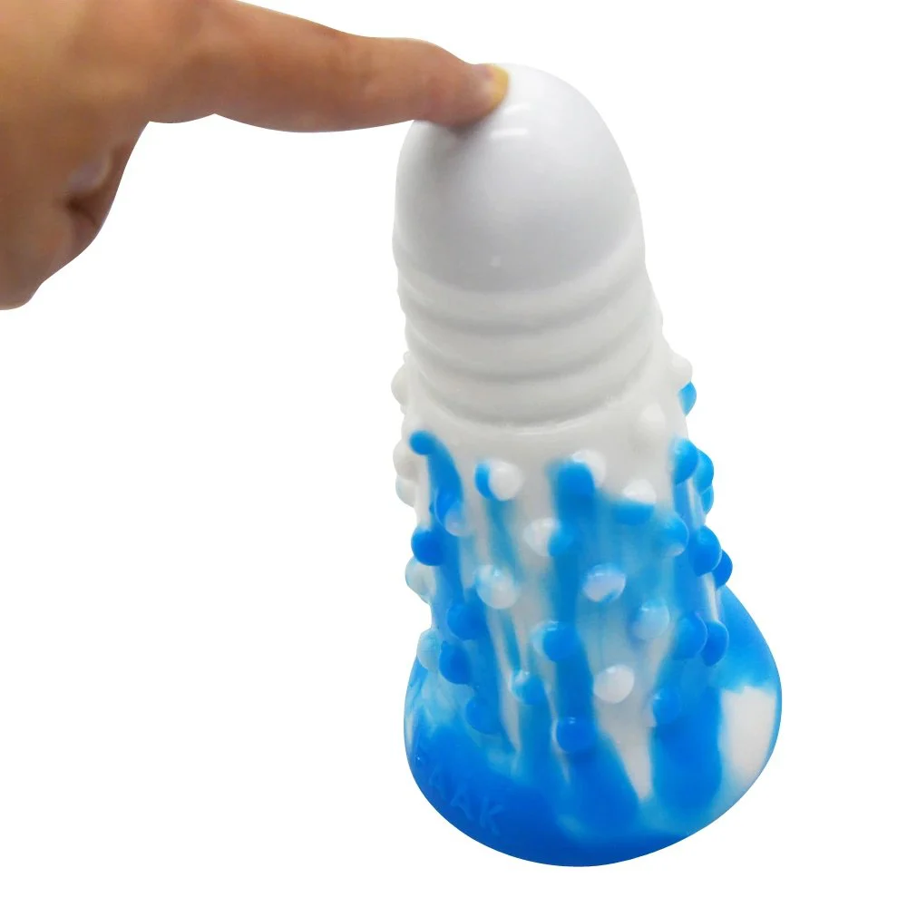 18cm 6.8cm Fantasy Soft Dotted Simulation Novelty Sex Toy Dildo Butt Plug Masturbator Sex Toys Anal for Man Women Couples