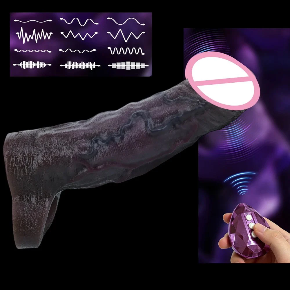Soft Silicone Vibrating Penis Extension Sleeve Multi Frequency Vibration Closed Tip Male Enhancer