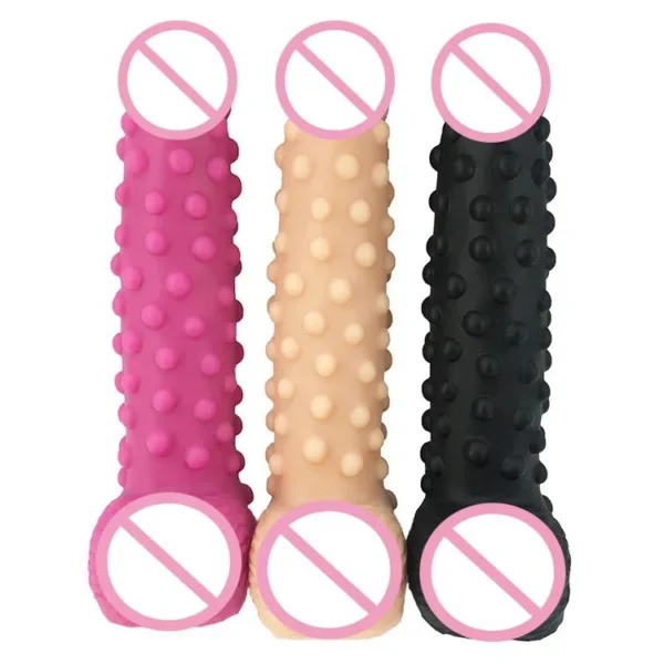 23cm 9 5.2cm Strong Stimulation Butt Dildo Sex Toy Realistic Silicone Anal Plug with Bumpy for Exciting Sexual Experience