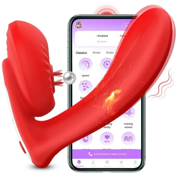 10 Frequency App Remote Control Wearable Vibrator Female Masturbation Lip-licking Clitoris Massager Sex Toys for Women