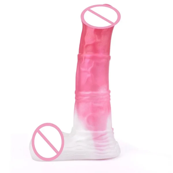 7.08 Inch Big Realistic the Horse Sheath Liquid Platinum Silicone Wearable Penis Sex to Toy