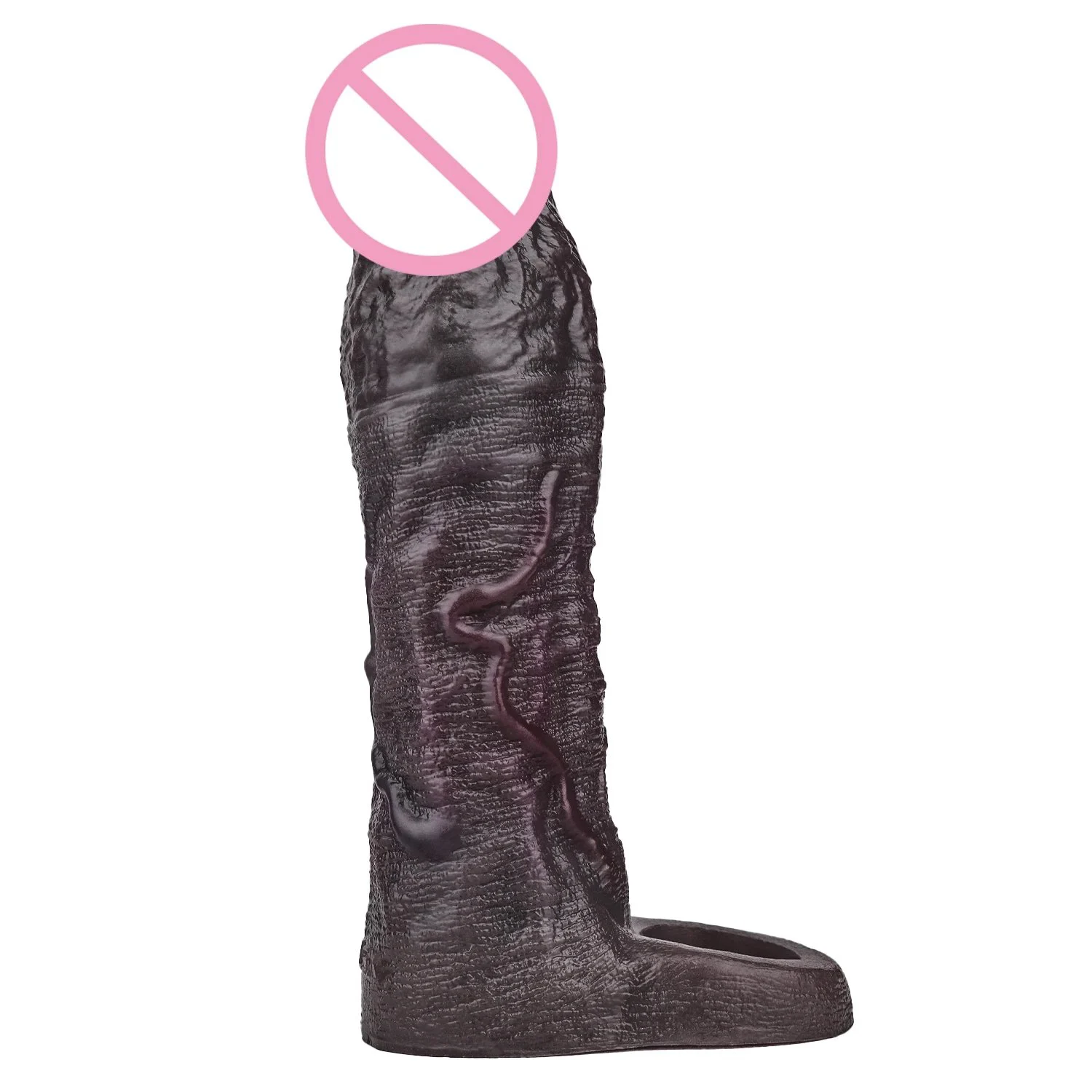 9.06in Silicone Male Penis Extender Realistic Texture and Touch Experience Intense Sensation Easy to Wear Adult Toy for Couples