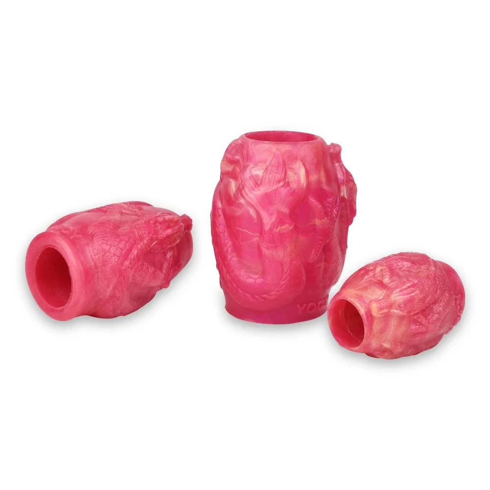 Adults Soft Silicone Knot for Dildo Phoenix Design Penis Enlargement Ring Anal Sex Stimulate Mixed Color Sex Toys for Men