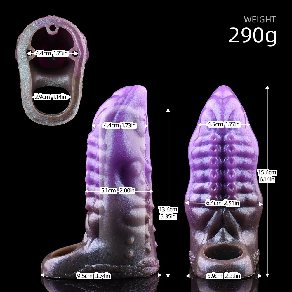 Abyssal Synapse Kythas Effective Male Penis Extension Dildo Condom, Safe Silicone Material Suitable for Adult Human Sex Toys