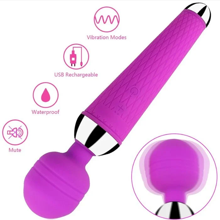 10 Frequency Wand Massage Stimulator Vaginal and G-Spot Vibrators Sex Toys for Adult Women