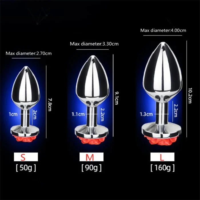 3 Size Metal Anal Plug Adult Sex Toys for Anal Games Couples