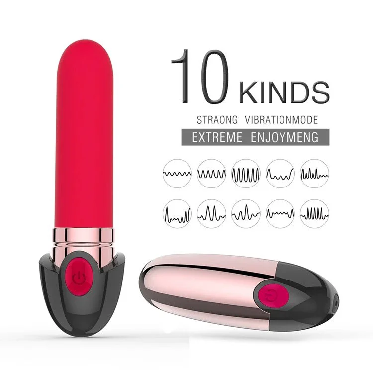 10 Frequency USB Charging Female Lipstick Vibrator Adult Sex Egg Toys for Women