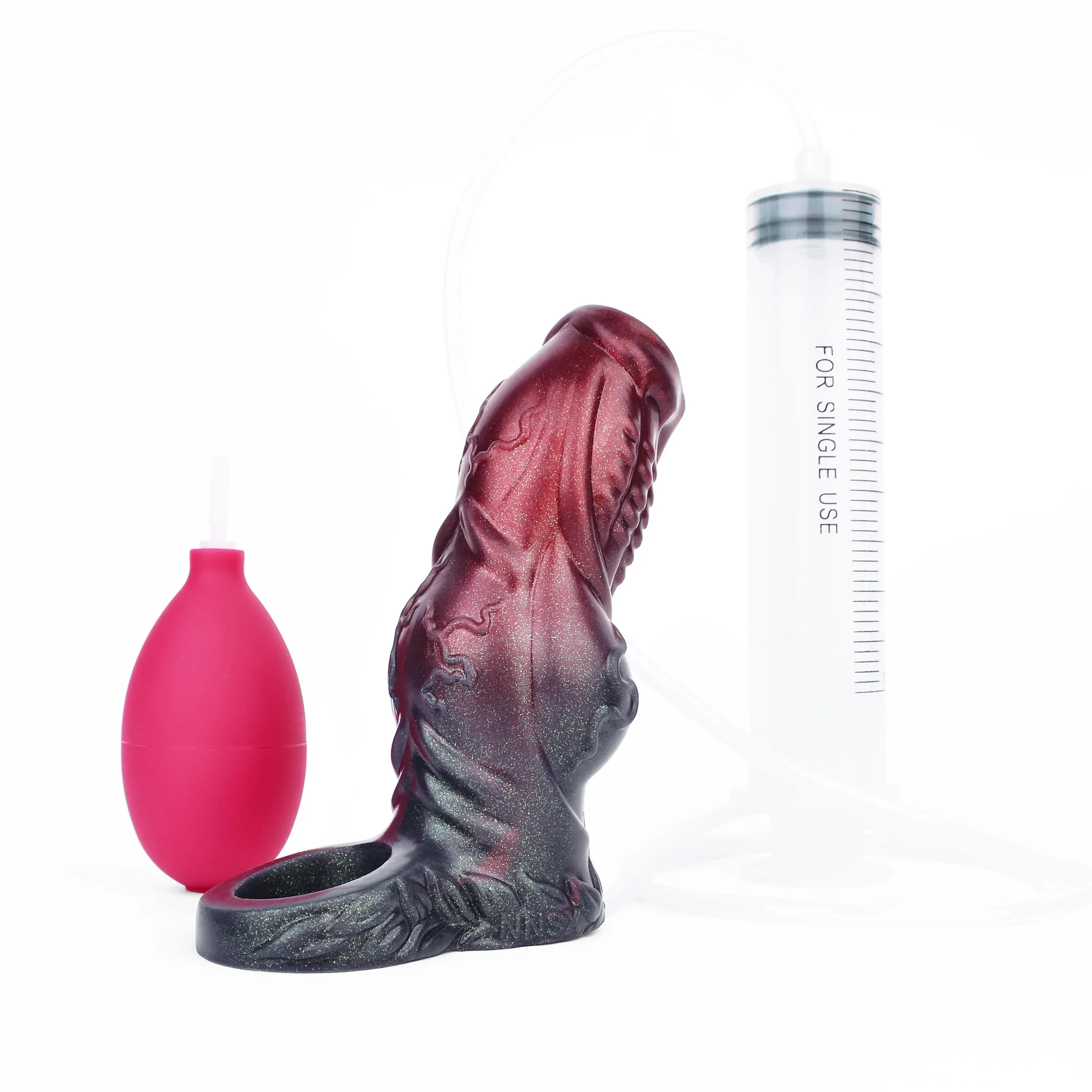 Black Samurai Soft Silicone Penis Enlargement Fantasy Monster Dildo Male Penis Enlarger Can Spray Water Couple Sex Toy