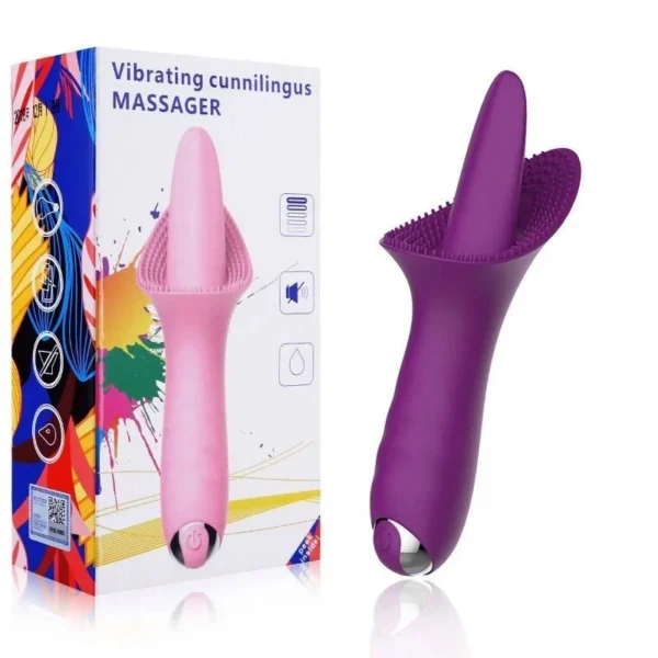 100% Waterproof Silicone Realistic Tongue Licking Vibrator Female Masturbation Adult Sex Toys