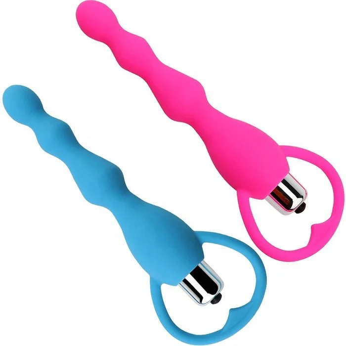 1 Speed Vibrating Silicone Anal Beads Sex Toys for Enhanced Sexual Pleasure
