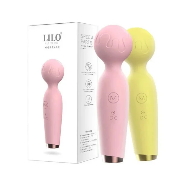 10 Speed Waterproof Rechargeable Mini AV Massager Wand Vibrator Lilo Sex Toys for Women
