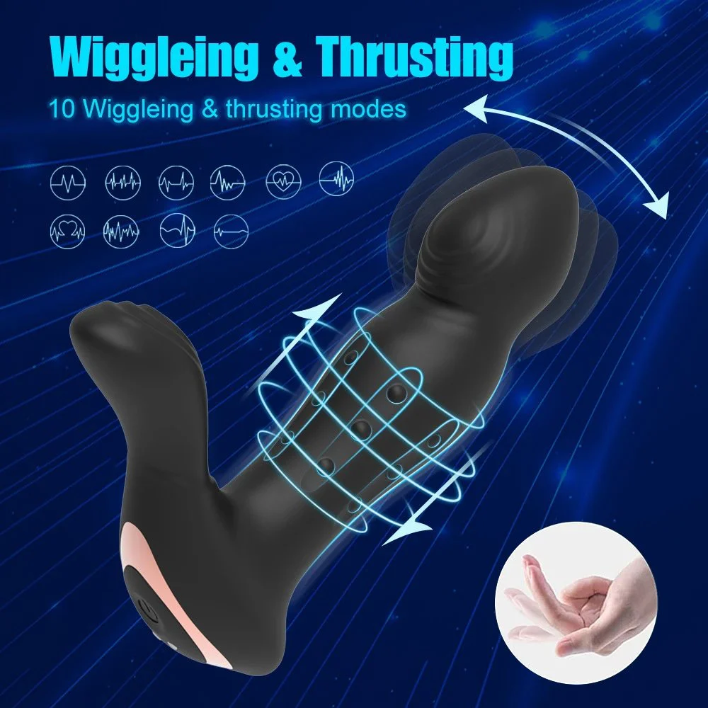 10 Strong Vibration Silicone Anal Butt Plug Male Prostate Massager Premium Vibrating Anal Toy for Sexual Pleasure
