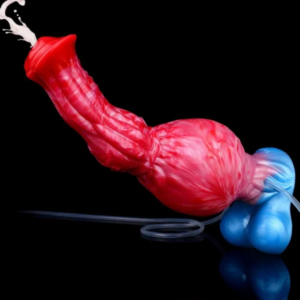 10 Inch Soft Inflatable Ejaculation Dildo Butt Plug Squirting Silicone Massage Masturbator Sex Toy for Woman