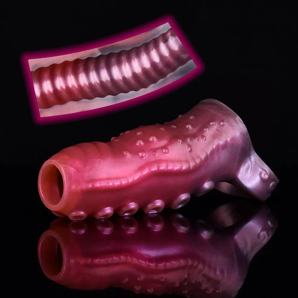 3 Active Size Animal Penis Sleeve with Convex Textures Enlargement Adults Male Sex Toys for Men