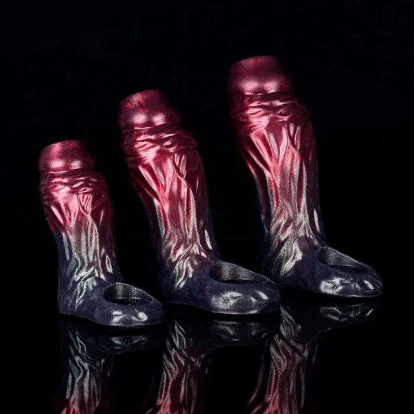 3 Active Size Penis Sleeve Cover Penis Ring Delay Ejaculation Fantasy Cock Extender Sleeve Penis Monster and Alien