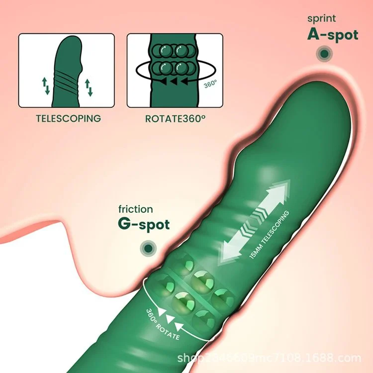 360 Rotating and Telescoping Dildo Vibrator G Sport AV Stick Women Masturbation