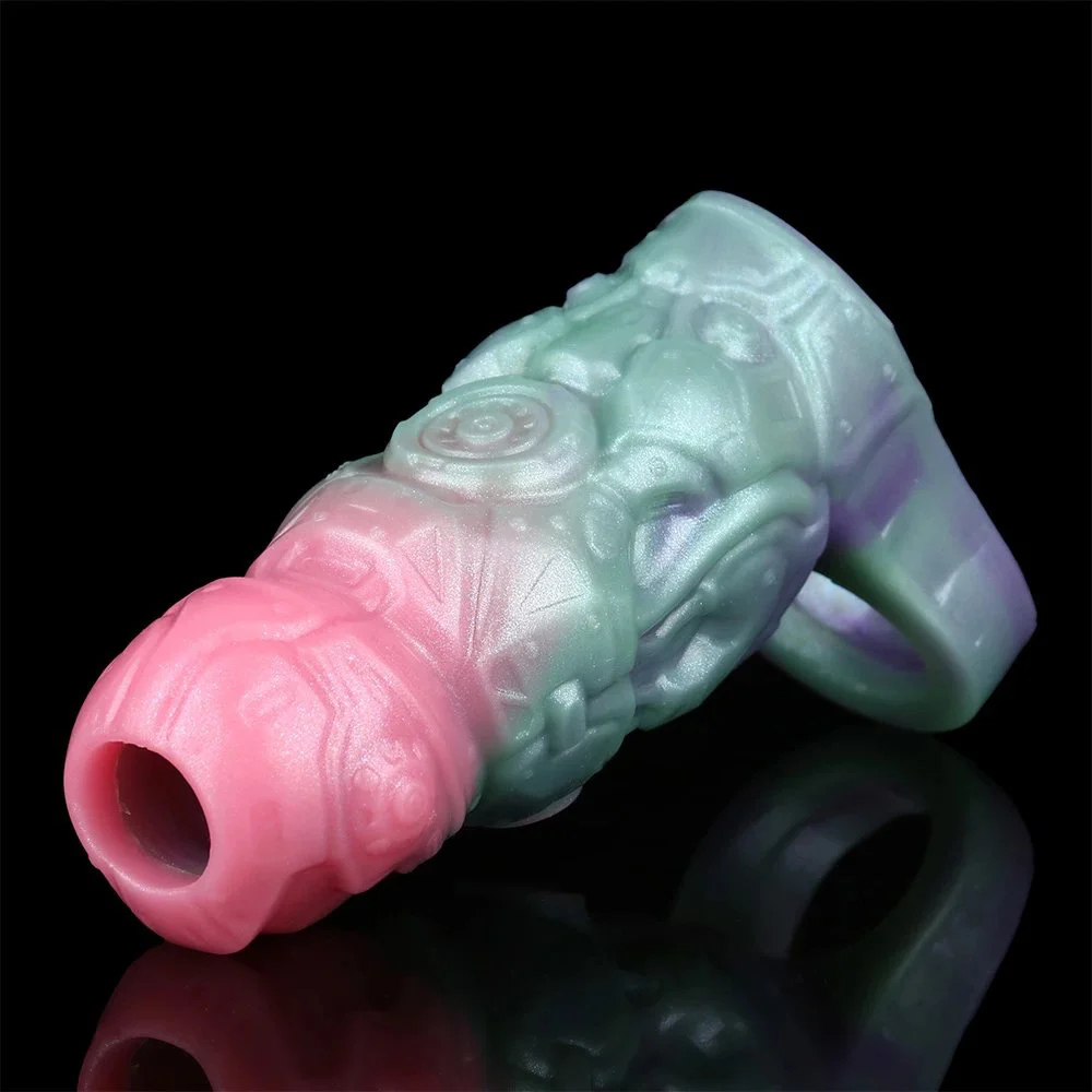 Fantasy Nesting Maw Hollow Penis Monster Cock Sleeve Soft Silicone Sheath Stretchable Enlarge Sex Toys Dildo Sleeve for Male Sex