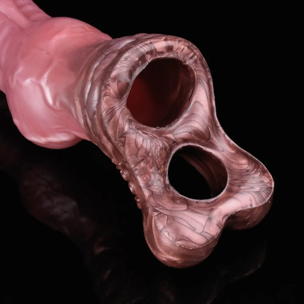 5.91 Inch Small Realistic Penis Extender Sleeve Vagina Stimulate Liquid Platinum Silicone Wearable Dildo