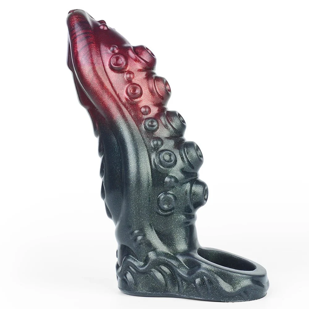 Fantasy Monster Penis Sleeve Penis Enlargement Black Samurai Series Tentacle Sleeve Male Silicone Dildo Condom Extender Sex Toys