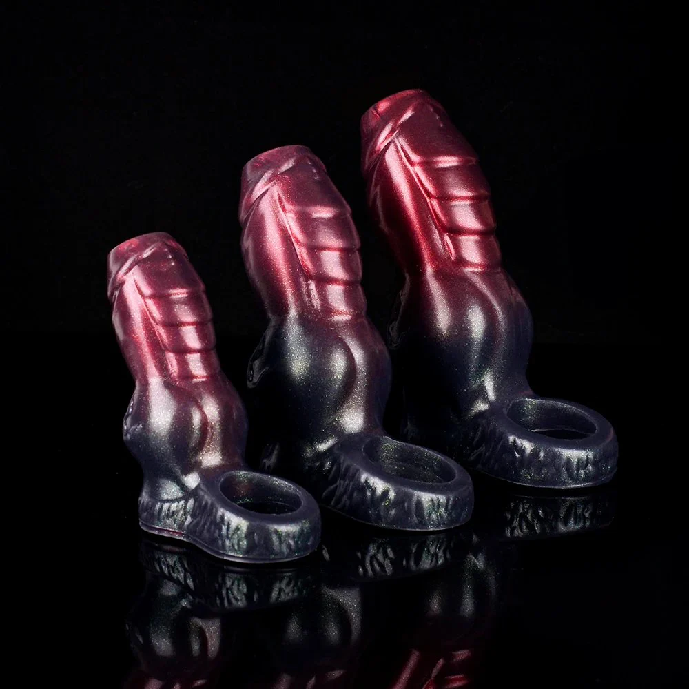 Big Knot Dog Dildo Penis Sheath Silicone Fantasy Cock Extender Sleeve Penis Monster Penis Sleeve