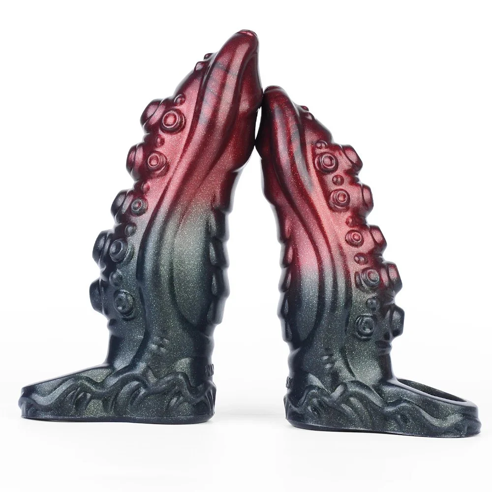 Fantasy Monster Penis Sleeve Penis Enlargement Black Samurai Series Tentacle Sleeve Male Silicone Dildo Condom Extender Sex Toys