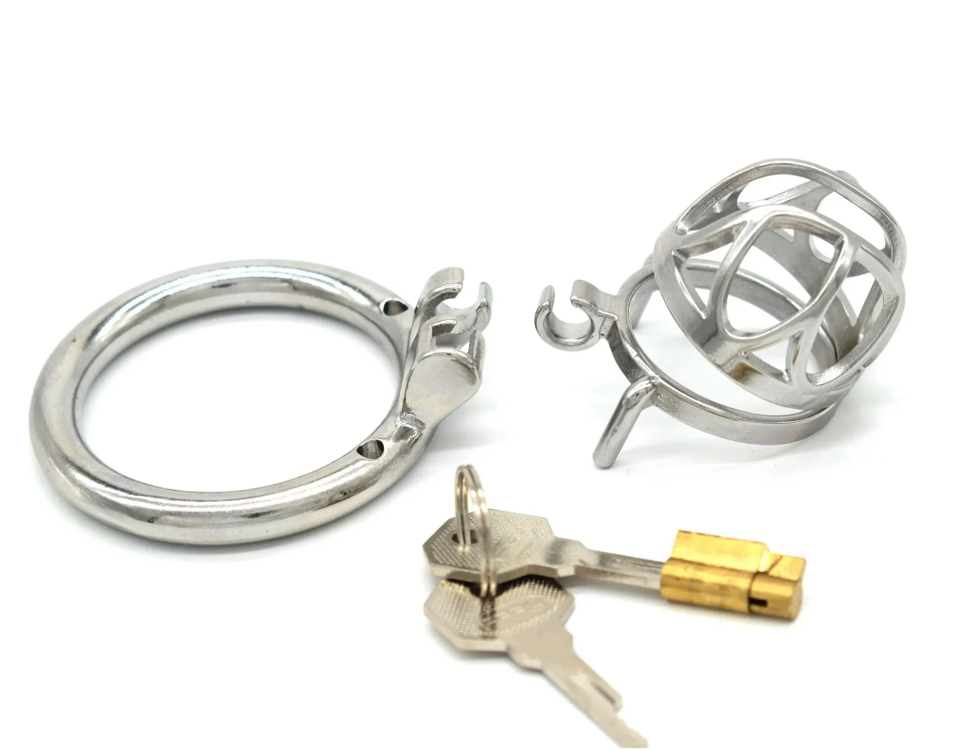 55mm 304 Stainless Steel Chastity Device Short Lock Penis Cage with Keyholder Male Sm Sex Toys for Adult