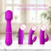 4 Pieces Set 10 Frequency G-spot AV Wand Vibrator Female Orgasm Masturbation Set