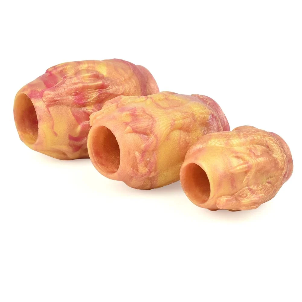 Ball Stretcher Penis Silicone Cock Enlargement Ring Penis Sleeve Stretchable Anal Sex Toys for Men Erotic Products