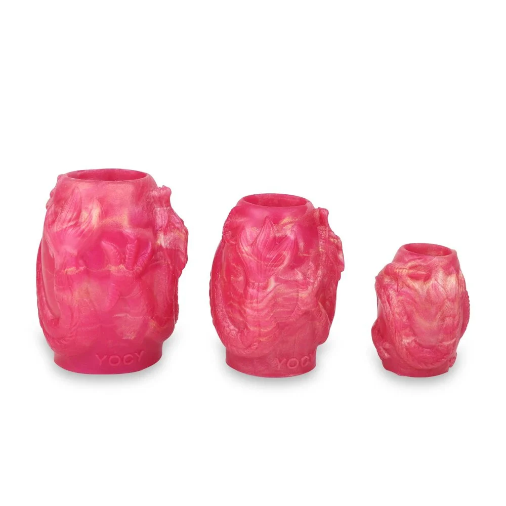Adults Soft Silicone Knot for Dildo Phoenix Design Penis Enlargement Ring Anal Sex Stimulate Mixed Color Sex Toys for Men