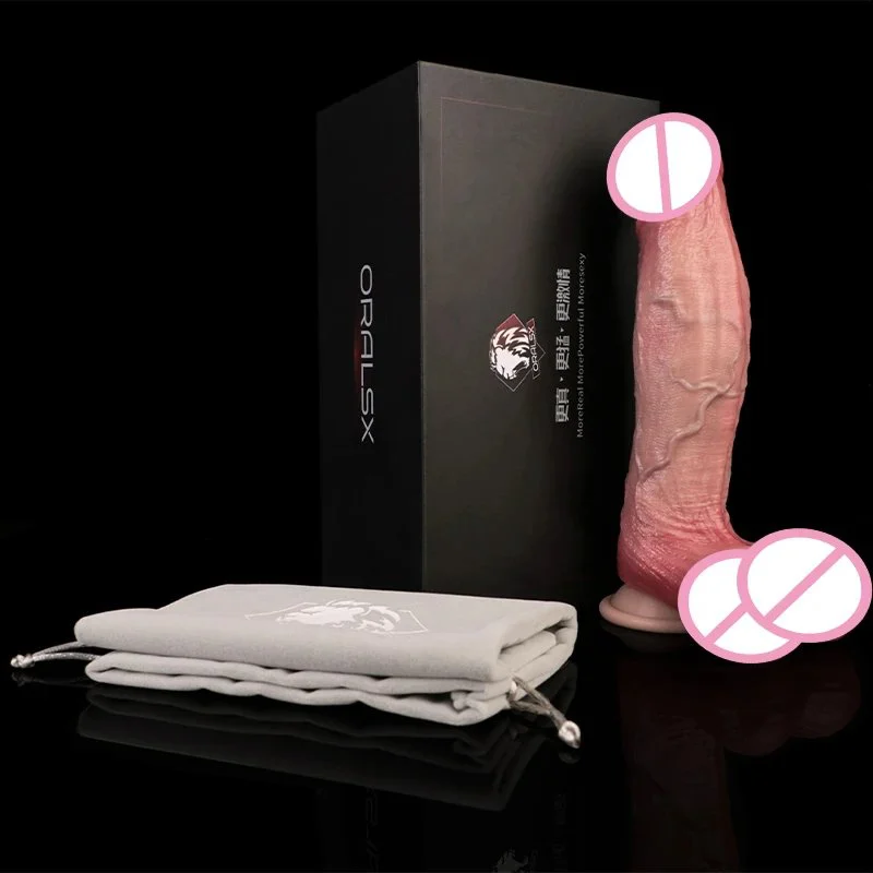 Bottom Comes with a Suction Cup That Can Be Attached to the Belly Dildos Using Silicone and Double-layer Technology