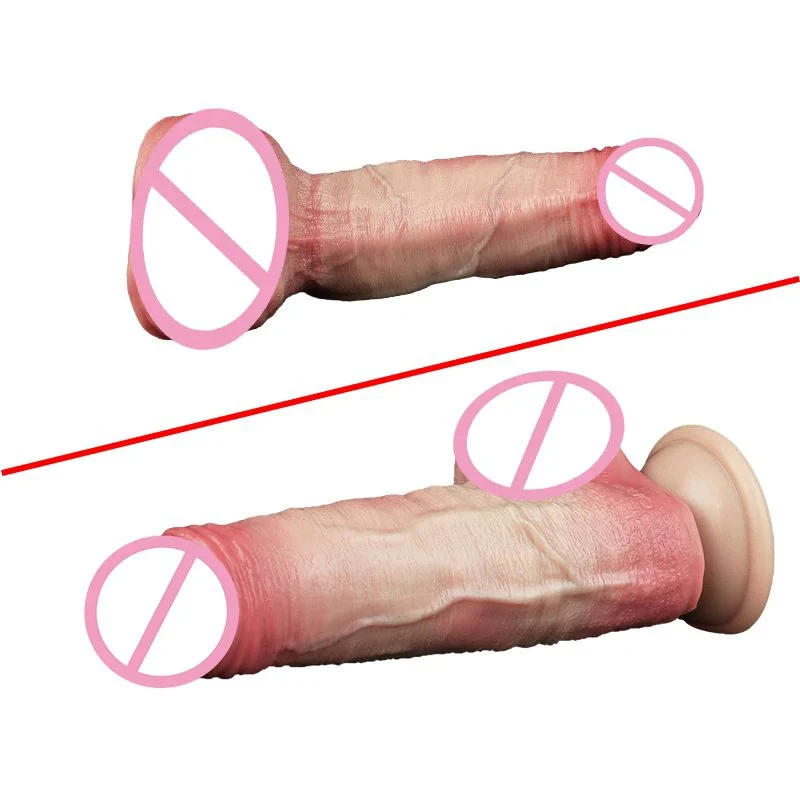 Adult Sex Toy That Simulate Skin Color Realistic Experience of Male Penis Sleeve Soft Penis Cover with Double Process