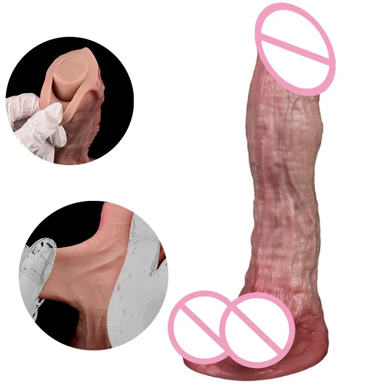 549g Super Soft Realistic Dual-Layer Silicone Dildos Sex Toys for Women Man Anal Plug G-Spot Masturbation Adult Pleasure Orgsm