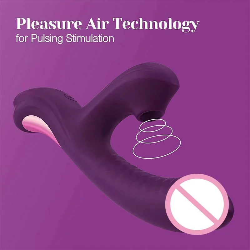 2-in-1 Female Clitoral Stimulation Rabbit Vibrator Sucking Consolador