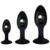 Anal Plug with Metal Steel Beads and Silicone Butt Plug for Anal Dilatation and Anus Expansion-Backyard Sex Toy S M L